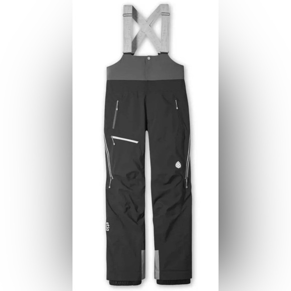 Stio Pants - STIO Women’s XL SHORT Environ Bib Abyss Black/Gray Waterproof $469 Msrp